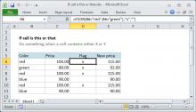 Excel formula: If cell is this OR that